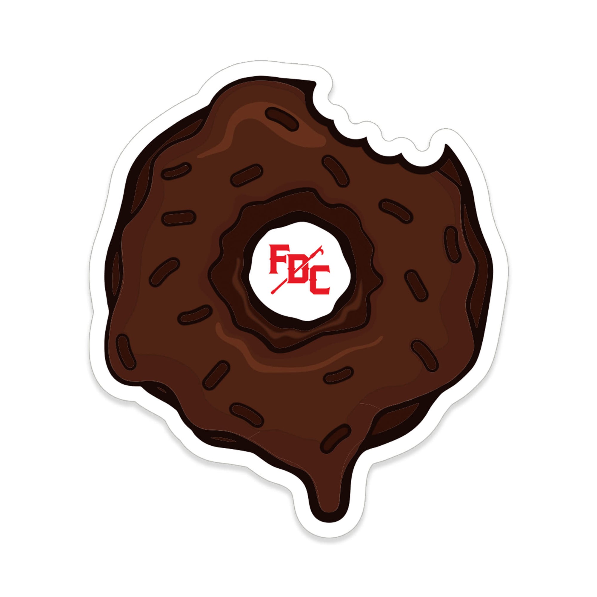 CHOCOLATE SPRINKLE DONUT STICKER