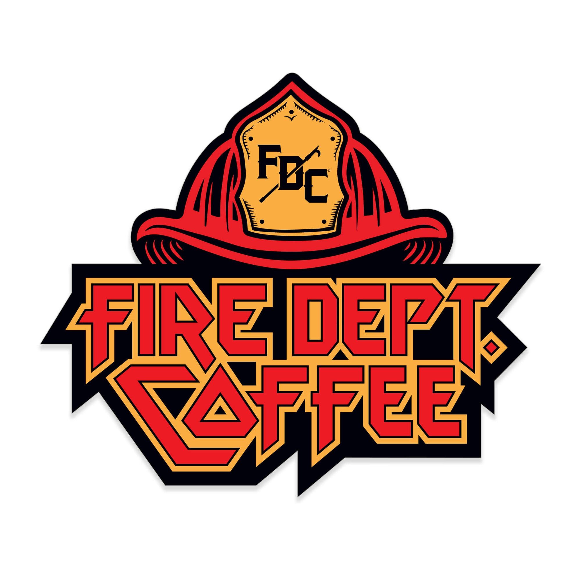 FIRE HELMET 80s METAL STICKER