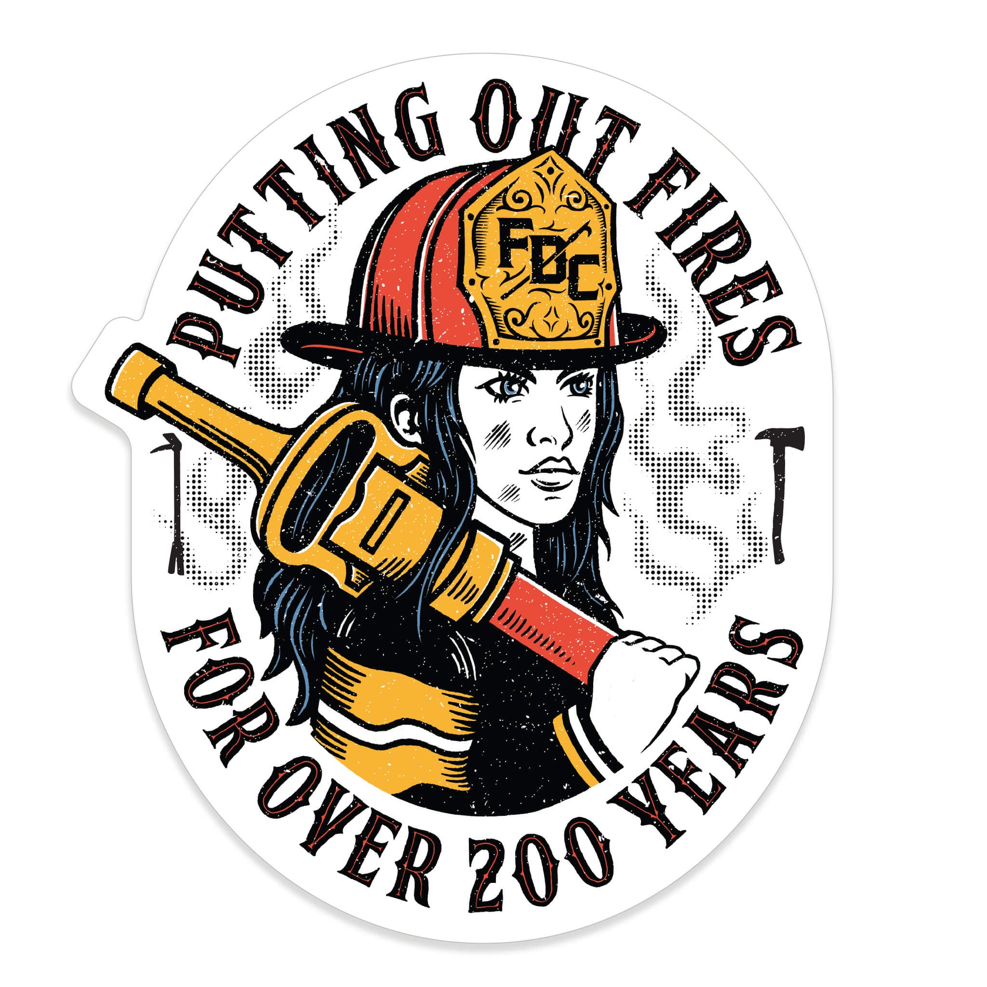 FEMALE FIREFIGHTER STICKER