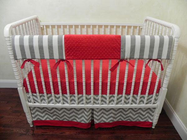 red crib bedding