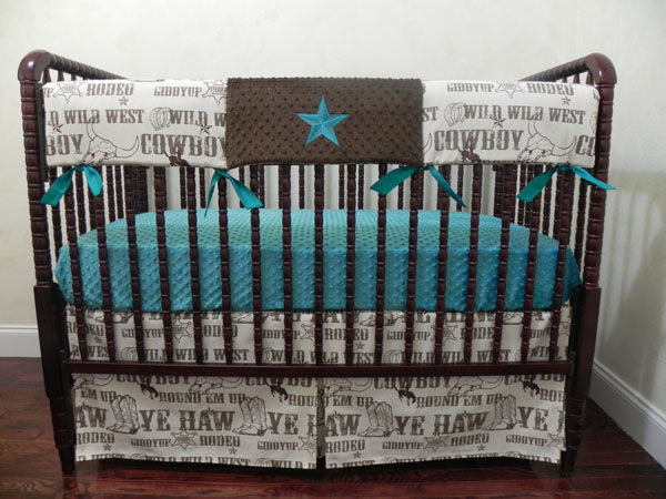 teal crib bedding