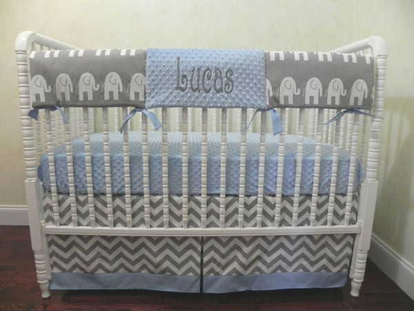 elephant crib bedding set boy