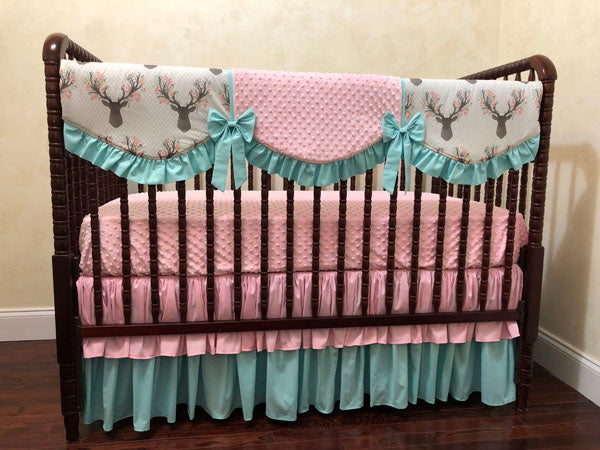 girl deer crib bedding