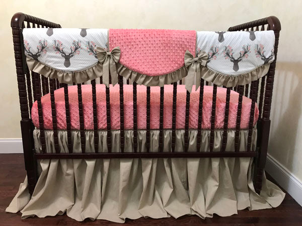 floral deer crib bedding