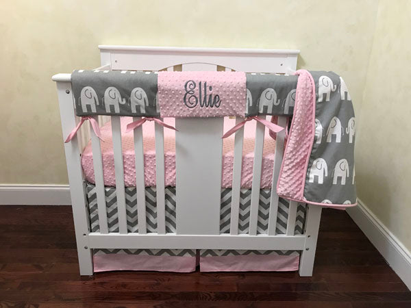 mini crib bedding girl