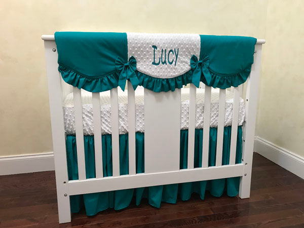 teal crib set