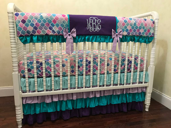 teal crib bedding set
