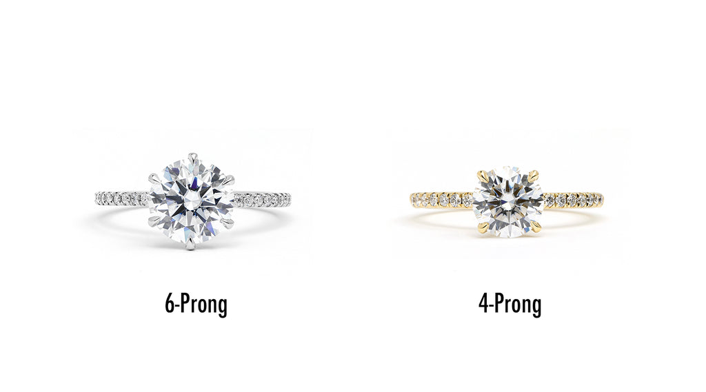 4-Prong vs 6-Prong Engagement Ring