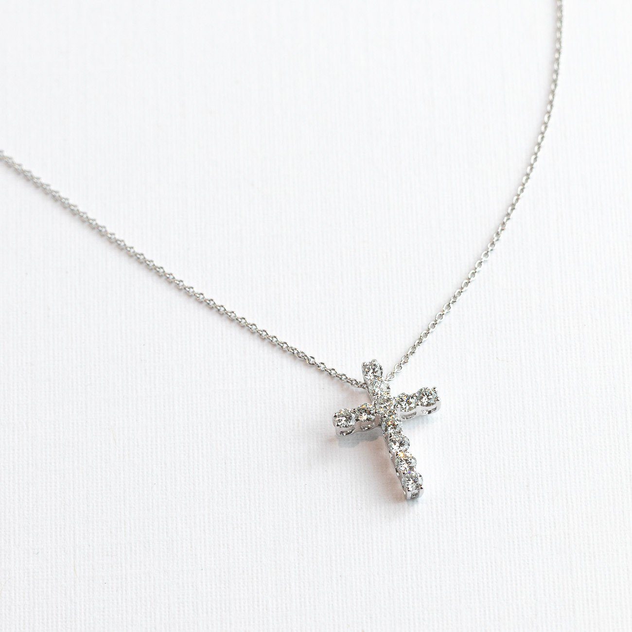 dainty diamond cross