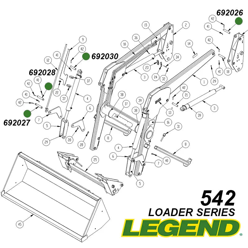 Jd 542 Loader Pivot Pin Replaces Part W46122 Ag Parts Direct 6789