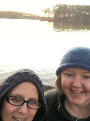 Hanging out with my friend Jennifer! The lake was beautiful!