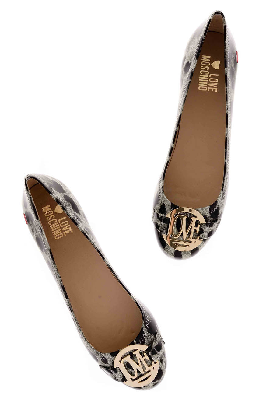 LOVE MOSCHINO LOVE Black Grey Patent 