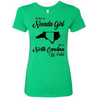 Thumbnail for Just A Nevada Girl In A North Carolina World T Shirt