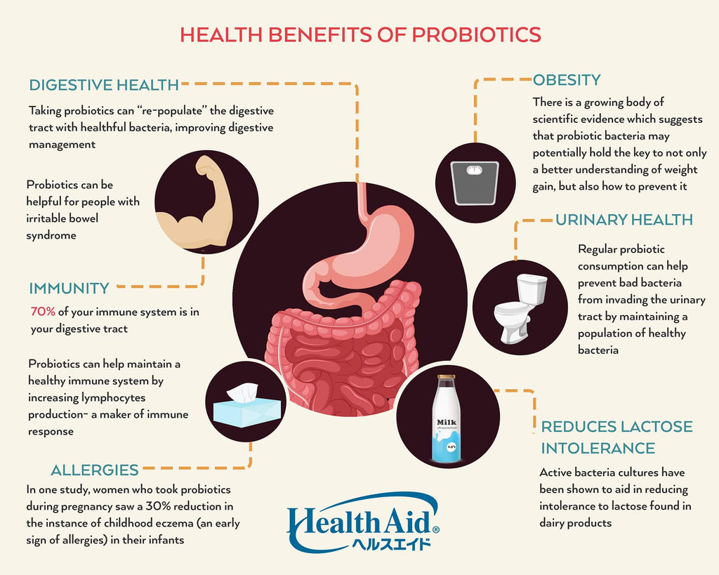 Probiotics Benefits Infographic