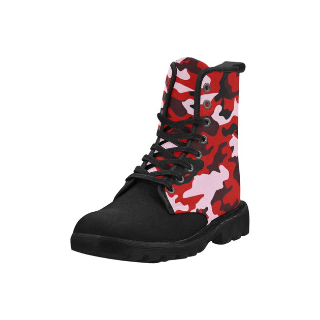 red camouflage boots