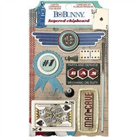 BoBunny Wild Card Self Adhesive Layered Chipboard