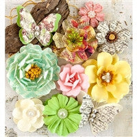 Prima Marketing Garden Fable Flowers Butterfly & Flower Mix 10/Pkg