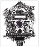 Prima Marketing Garden Fable Clear Stamps Clock