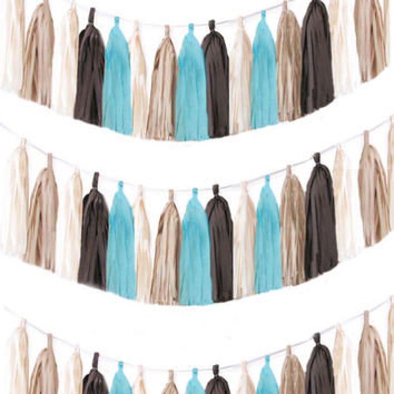 turquoise tassel garland