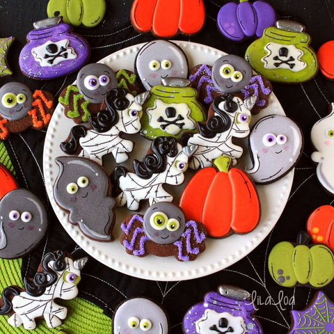 Full Body Halloween Zombie Unicorn Cookies by Lilaloa