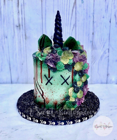Zombie Unicorn Cake by A Sweet Centerpiece