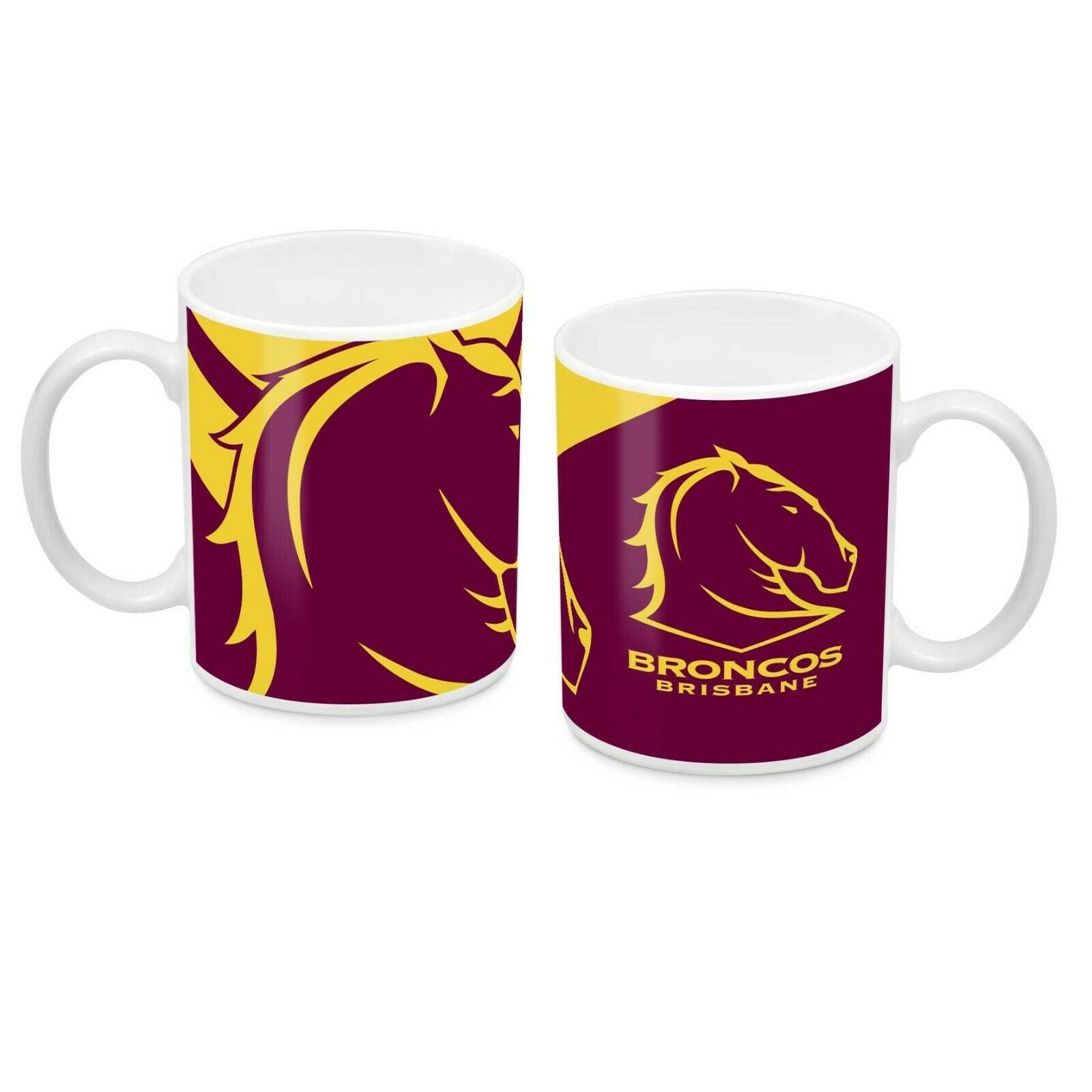 Brisbane Broncos Drinking Cup Gift Box NRL Coffee Mug 