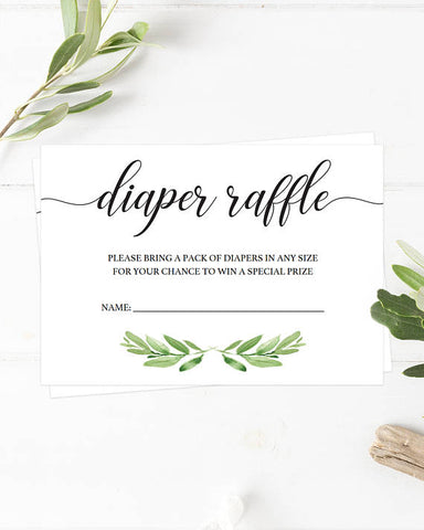 Diaper Raffle Baby Shower Card - Little Sizzle