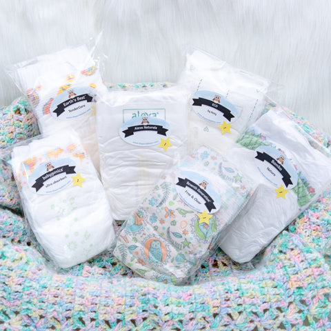 Mother Earth Diaper Sampler Package size 1