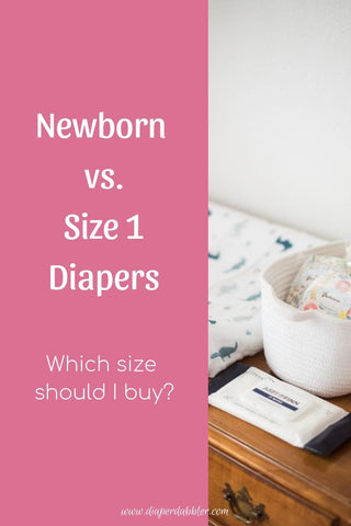 Newborn vs. Size 1 Diapers - Image of baby changing table