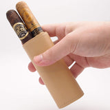西班牙雪松 & 皮革健壮的雪茄盒-正宗全级水牛皮皮革