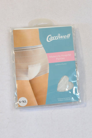 New Carriwell 2 Pack White Mesh Hospital Underwear Maternity Accessory Women Size S-XL