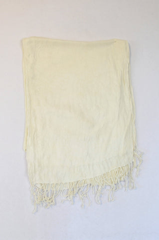 Unbranded White Tassle Pashmina Scarf Women