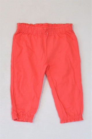 Carter's Coral Frill Banded Pants Girls 3-6 months