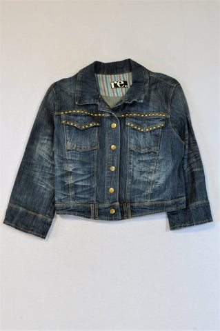 Woolworths Denim Cropped Jacket Women Size 10