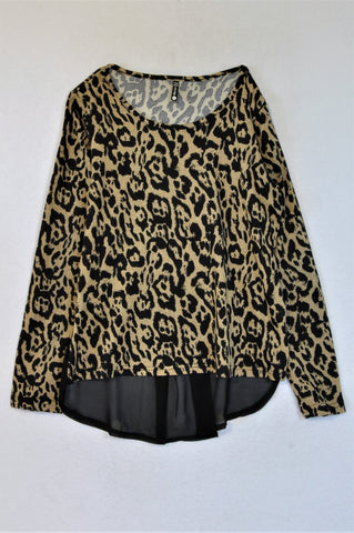Oakridge Leopard Print Blouse Women Size S