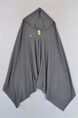 Unbranded Grey With Brown Buttons Poncho Nursing Cover N-B to 2 years