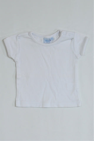 Disney White Shoulder Snap T-shirt Girls 0-3 months
