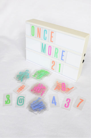 Typo White Lightbox With Letters Kids Accessory Unisex 3-10 years