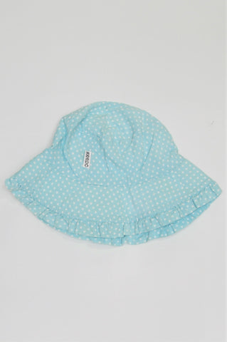 Keedo Blue & White Polka Dot Hat Girls 12-18 months