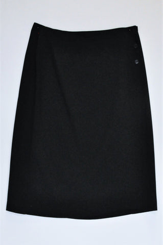 Marks & Spencers Black Button Detail Skirt Women Size 16