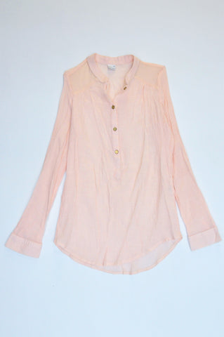 Insync Peach Lightweight Long Sleeve Blouse Women Size M