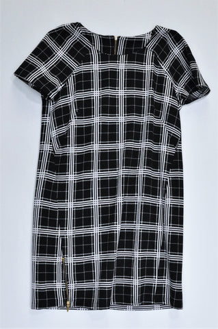 Woolworths Black & White Check Pattern Dress Women Size 10