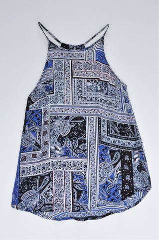 Cotton On Blue Paisley Lightweight Top Women Size 8