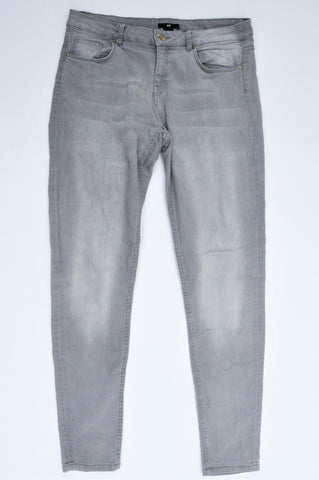 H&M Grey Stretch Skinny Jeans Women Size 12