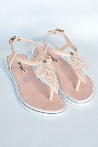 New Viabeach Pink Leaf Sandals Girls Children Size 12