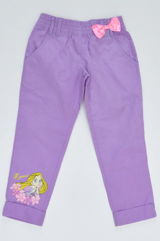 Disney Purple Rapunzel Lightweight Cuffed Pants Girls 2-3 years