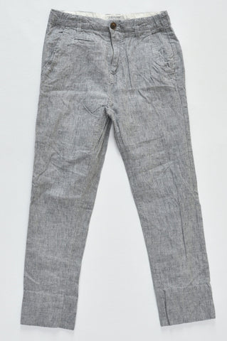 Zara Linen Grey Pinstripe Pants Boys 9-10 years