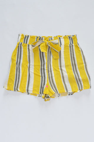 Factorie Yellow Striped Lightweight Shorts Women Size S