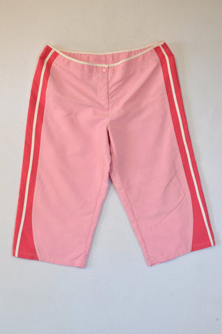 Woolworths Pink & White 3/4 Pants Women Size 18