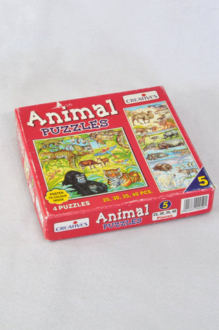 Creative's 4 Pack Animal Puzzles Unisex 3-6 years